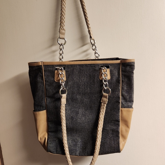 Miche Fashion Acessories Bag with removable insert. Black n  tan - Picture 3 of 5